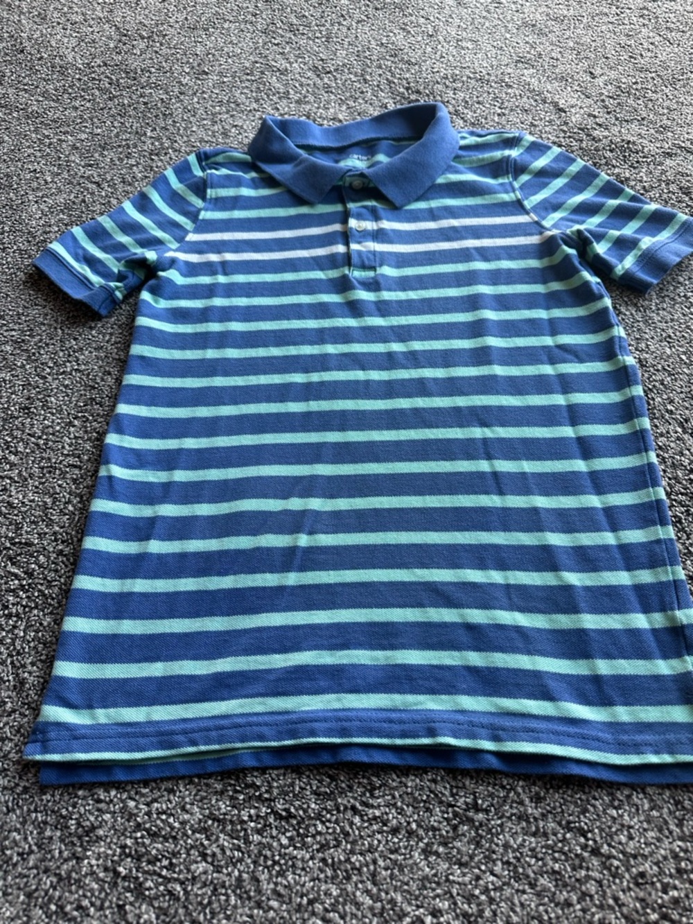 Carter's Blue and Teal Striped Polo